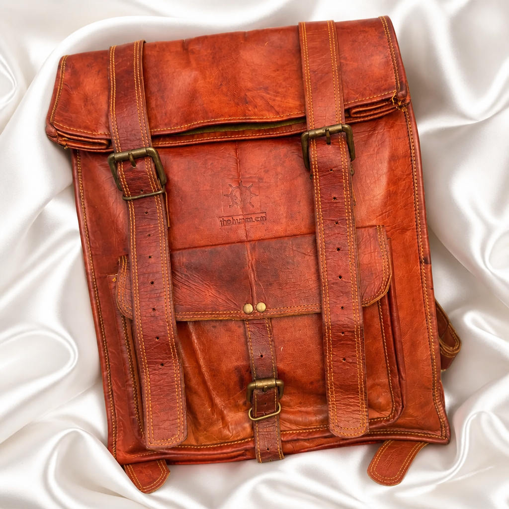 The Human Era Vintage Backpack Leather Handcrafted