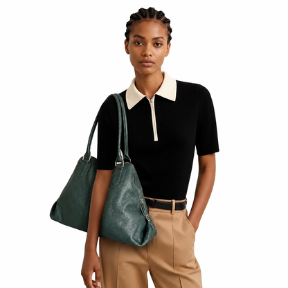 The Emerald Leather Tote Bag