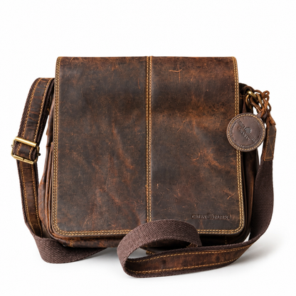 Handcrafted Leather Green Burry