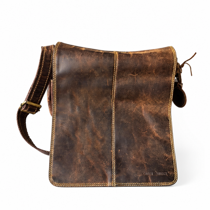 Handcrafted Leather Green Burry