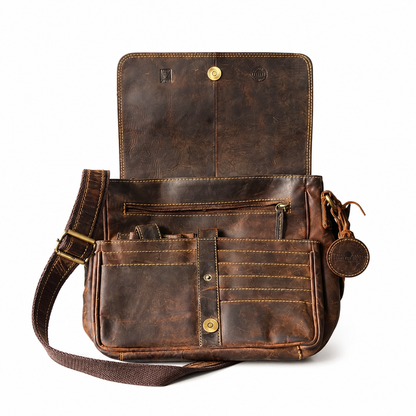Handcrafted Leather Green Burry