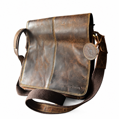 Handcrafted Leather Green Burry