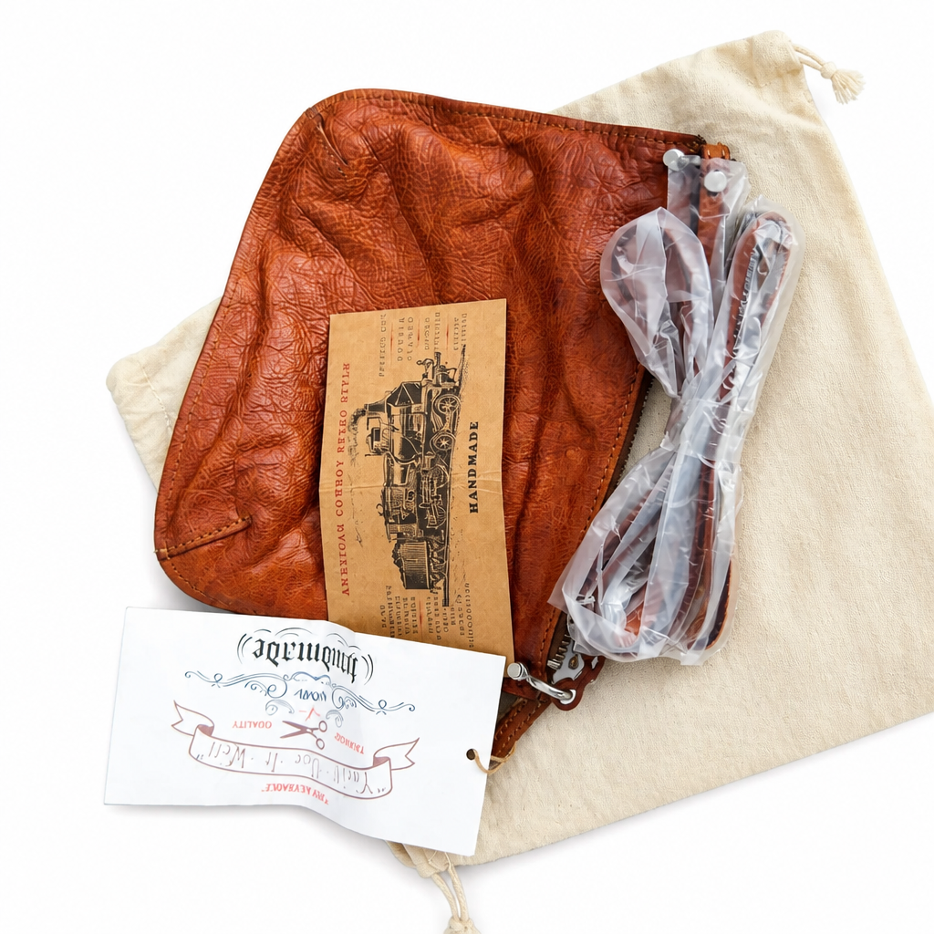 New | Cowboy Retro Style Handmade Leather Crossbody Bag