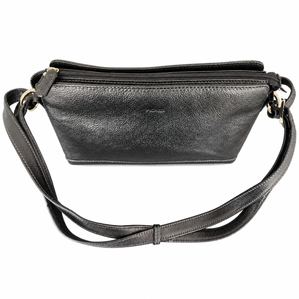 Like New | Classic Black Leather PICARD Crossbody