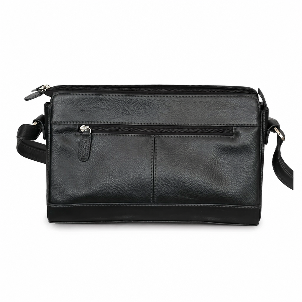 Like New | Classic Black Leather PICARD Crossbody